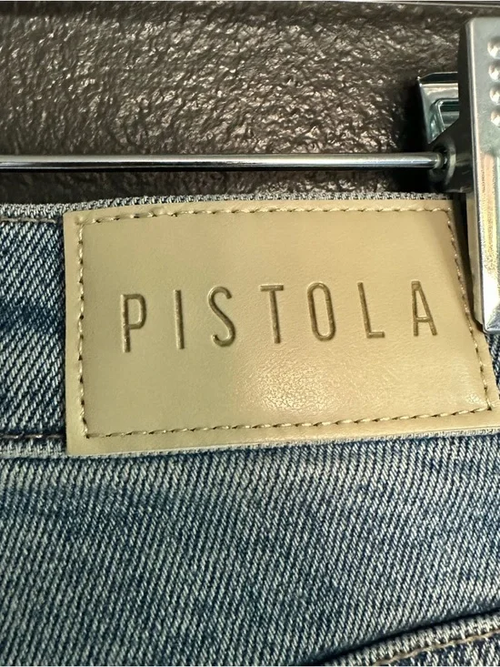 Pistola Lennon Jeans Essence High Rise Straight Crop Raw Hem Size 26 NWT - Picture 11 of 11